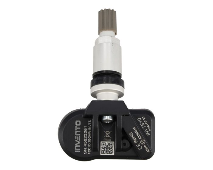 RDKS INVENTO Universalsensor mit silbernem Aluventil, 433/315 MHz, mit allen geeigneten ATEQ Geräten (z. B. VT47/VT56/VT57) frei programmierbar, Art. Nr. 72-20-825