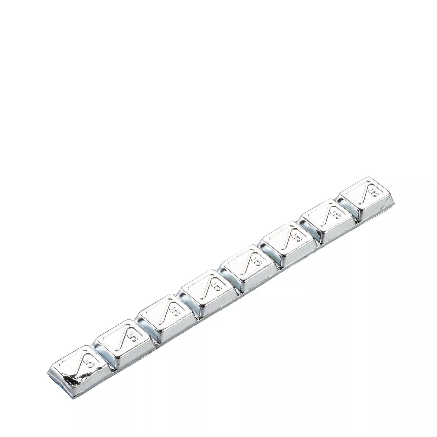 PREMIUM MOTORRADKLEBEGEWICHT 40g-Riegel (8x5g) Verchromt 11x6,2mm, VE: 50 Stück, Art. Nr. 3040-CR