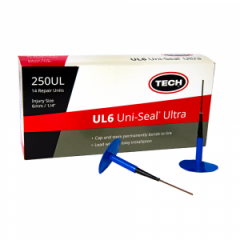 Reparaturpilz TECH Uni Seal Ultra mit Metall-Einziehstift für 6mm Schaden geeignet für Heiß- und Kaltreparatur, Art. Nr. 250 UL-E, VE: 24 Stück