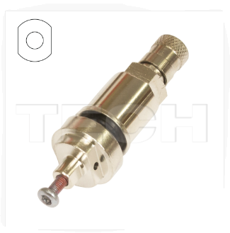 Ventilsatz aus vernickeltem Messing für Schrader Sensoren Gen 4 (rostbeständig), Art. Nr. 72-20-458