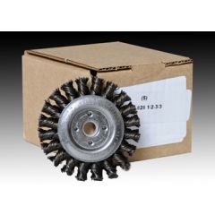 Spezial-Drahtbürste RS-B3 extra grob mit hohem Materialabtrag für LKW-Reifenreparaturen vor allem im Laufflächenbereich, auch für Runderneuerung, D=75 mm für 3/8“ Bohrung