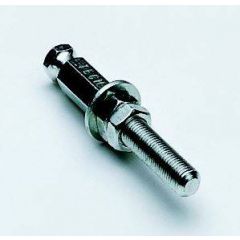 Aufspannadapter extra lang 75 mm (45 mm Gewindelänge) für alle 3/8“ Gewinde incl. 2 Scheiben und Mutter für Schleifringe und Rauscheiben, Art. Nr. S1047XL