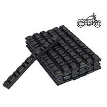 PREMIUM MOTORRAD-KLEBEGEWICHT 45g-Riegel (6x5g/6x2,5g) schwarz, 11x7 mm, VE 25 Stück, Art. Nr. 3045-B