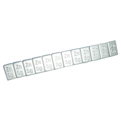 PREMIUM KLEBEGEWICHT 60g-Riegel (12x5g) 19x3,8 mm ZINK mit grauer Kunststoffbeschichtung und Folienabrisskante; VE: 100 Stück, Art. Nr. 4160ZN