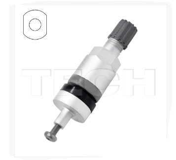 RDKS Aluminiumventil silber für TECH T-Pro Hybrid 3.5 Sensor, VE 1 Stück, Art. Nr. 72-20-138