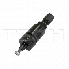 Aluminiumventil schwarz glänzend für TECH T-Pro 1-/T-Pro 2-/OE-R-/T-Pro Hybrid 1.5-Sensor,  gem. Modellabdeckung