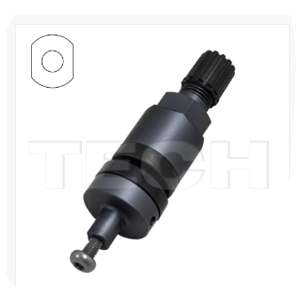 RDKS Aluminiumventil titangrau für TECH T-Pro Hybrid 3.5 Sensor, Art. Nr. 72-20-491